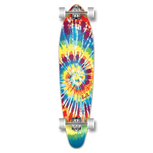 Yocaher Complete Kicktail Tiedye Original Skateboard Longboard - 第 3/10 張圖片