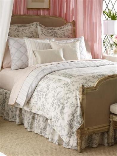 ラルフローレン　コンフォーター＆ピローシャム　セット　クイーン Ralph Lauren SAINT HONORE TOILE Grey 4P Full/ Queen Comforter