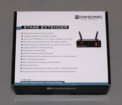 NOWSONIC Stage Extender - Dual Band Wireless AC Range WLAN Extender - NEU & OVP
