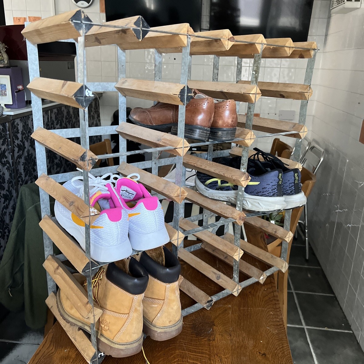 Shoe Rack For Pairs Of Recycled Upcycle Rack UK