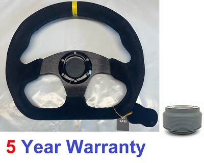 D SHAPE STEERING WHEEL AND BOSS KIT FIT VW TRANSPORTER CARVELLE BUS T2 T25 T3 T4