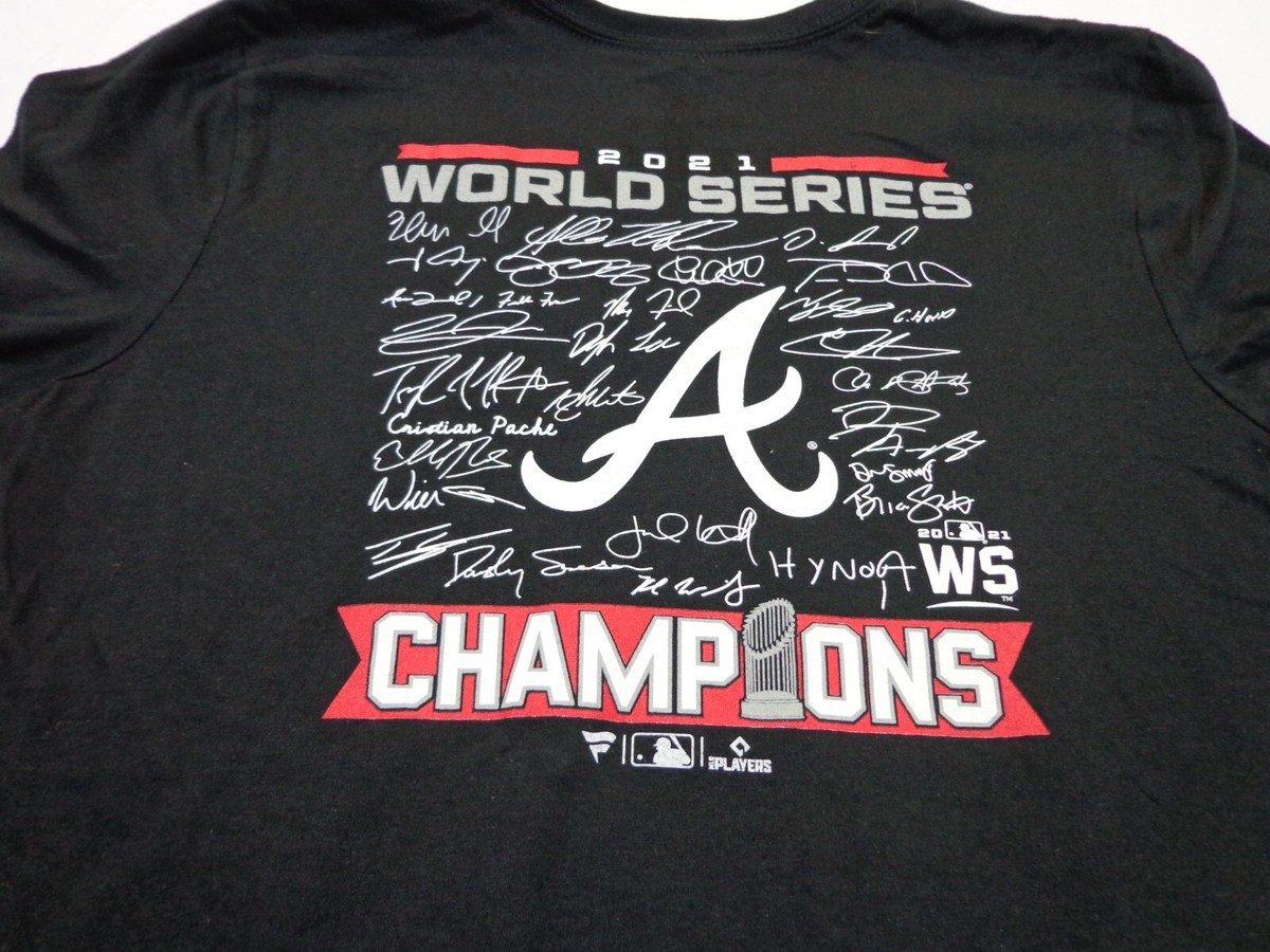 レア【Fanatics】BRAVES 2021 WS CHAMPIONS TEE Atlanta Braves Fanatics 2021 World Series Champions Miles T