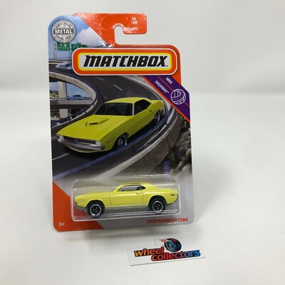 1970 Plymouth Cuda #56 * YELLOW * 2020 Matchbox Case W * JD89