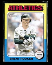 2024 Topps Heritage Brent Rooker Oakland Athletics #145 3 Card Lot