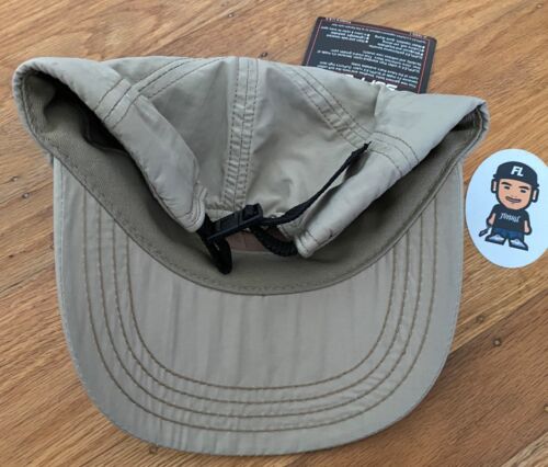 NEW VTG GOORIN BROTHERS SUPPLEX KHAKI TAN 6 PANEL BLANK STRAPBACK HAT CAP NYLON - Picture 2 of 4