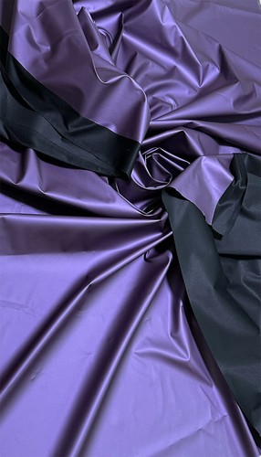 MATTE VINYL PLEATHER GOTHIC FETISH FABRIC WATERPROOF RAINCOAT BLACK WHITE 54'W - Picture 140 of 149