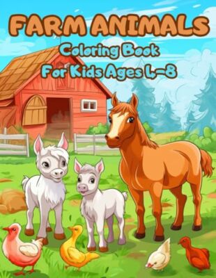 Andara - Farm Animals Coloring Book For Kids Ages 4-8  Little Farmers - X555z
