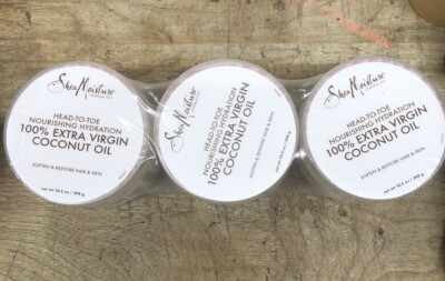 Shea Moisture 100% Extra Virgin Coconut Oil Head-To-Toe Nourishing Hydration 3pc