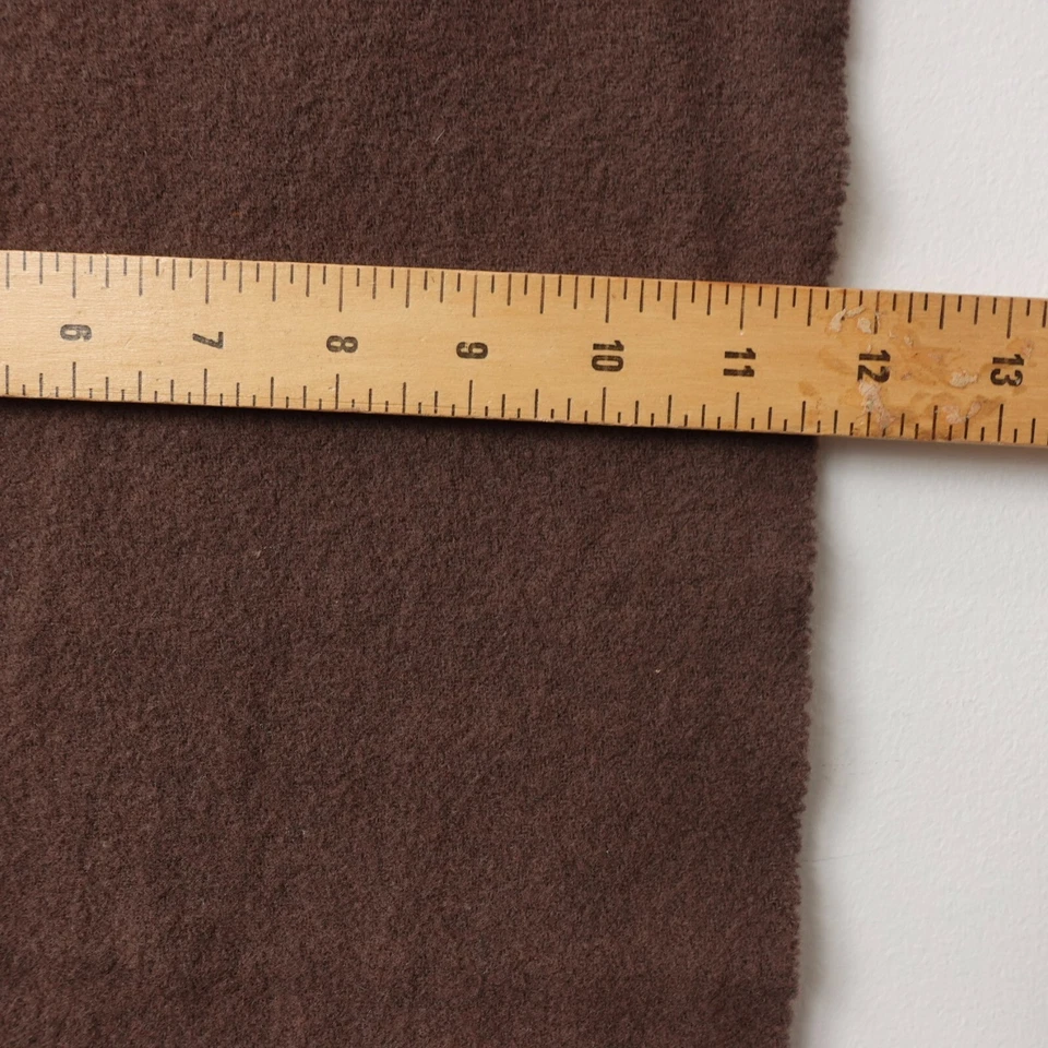 Brown Wool Scarf Adult Lambswool Wrap Basic Solid Dark Chocolate Italian ITALY - Image 3 of 4