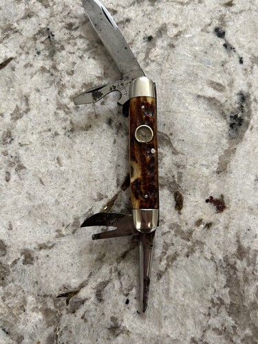 ✨Compass Cattaraugus Cutlery USA Bone Scout Knife Model 42209 Utility