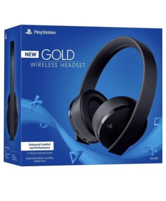 Sony Gold Wireless Headset for Sony PlayStation 4 - Black for sale