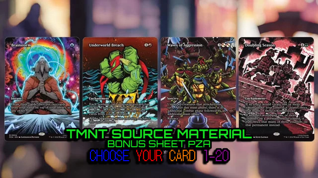 Magic the Gathering TMNT Source Material Bonus Sheet PZA Choose Your Card 1-20NM