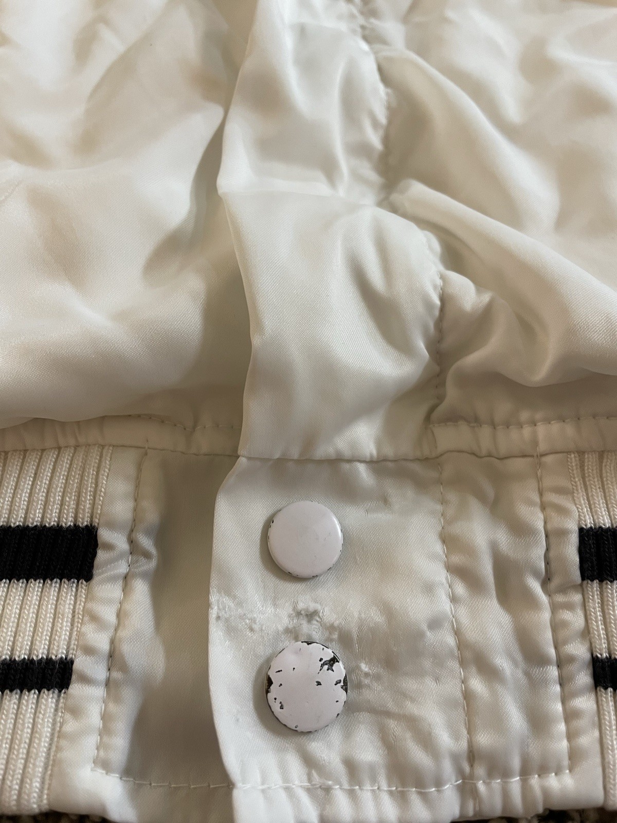 SACAI X NIKE Kentucky Wildcats Nike Giacca Uomo M Raso Tutto Bianco Vintage Y2K Zip Varsity