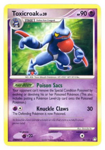 Toxicroak - 36/123 - Rare - LP - Mysterious Treasures