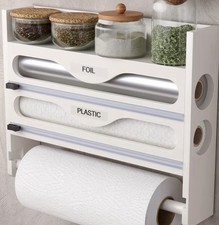 Bamboo holder, Dispenser with Cutter, wall mounted storage box
