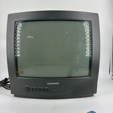 Vintage 1999 Daewoo CRT TV DTQ-13P3FC 13" Retro Gaming Working No Remote READ