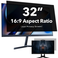 32 Inch Privacy Screen Filter for Widescreen Monitor Anti-Glare Blue Light Pr...
