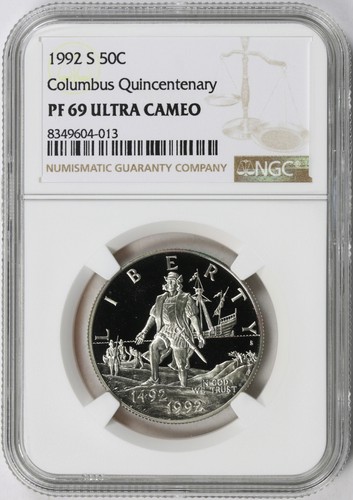 1992-S 50c Columbus Quincentenary Commemorative Half Dollar NGC PF69UCAM