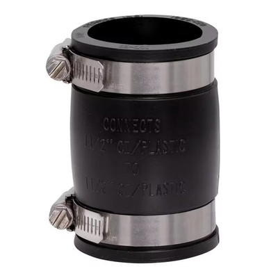 1-1/2 in. x 1-1/2 in. DWV Flexible PVC Coupling