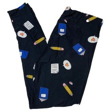 LuLaRoe Womens Leggings Size TC Black School Pencils Books Teacher Student NWT