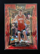 2024-25 Panini Select Basketball Reed Sheppard Red Cracked Ice Prizm RC