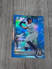 FIDEL MONTERO 2022 BOWMAN CHROME BLUE REFRACTOR ROOKIE CARD. #88/150. YANKEES.