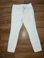 Universal Thread Jeans Button Fly Size 10 Vtg Straight Stretch Crop Distressed