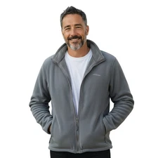 Outdoor Master fleece jacket Men's XL full zip/ lined/long sleeves/ light gray