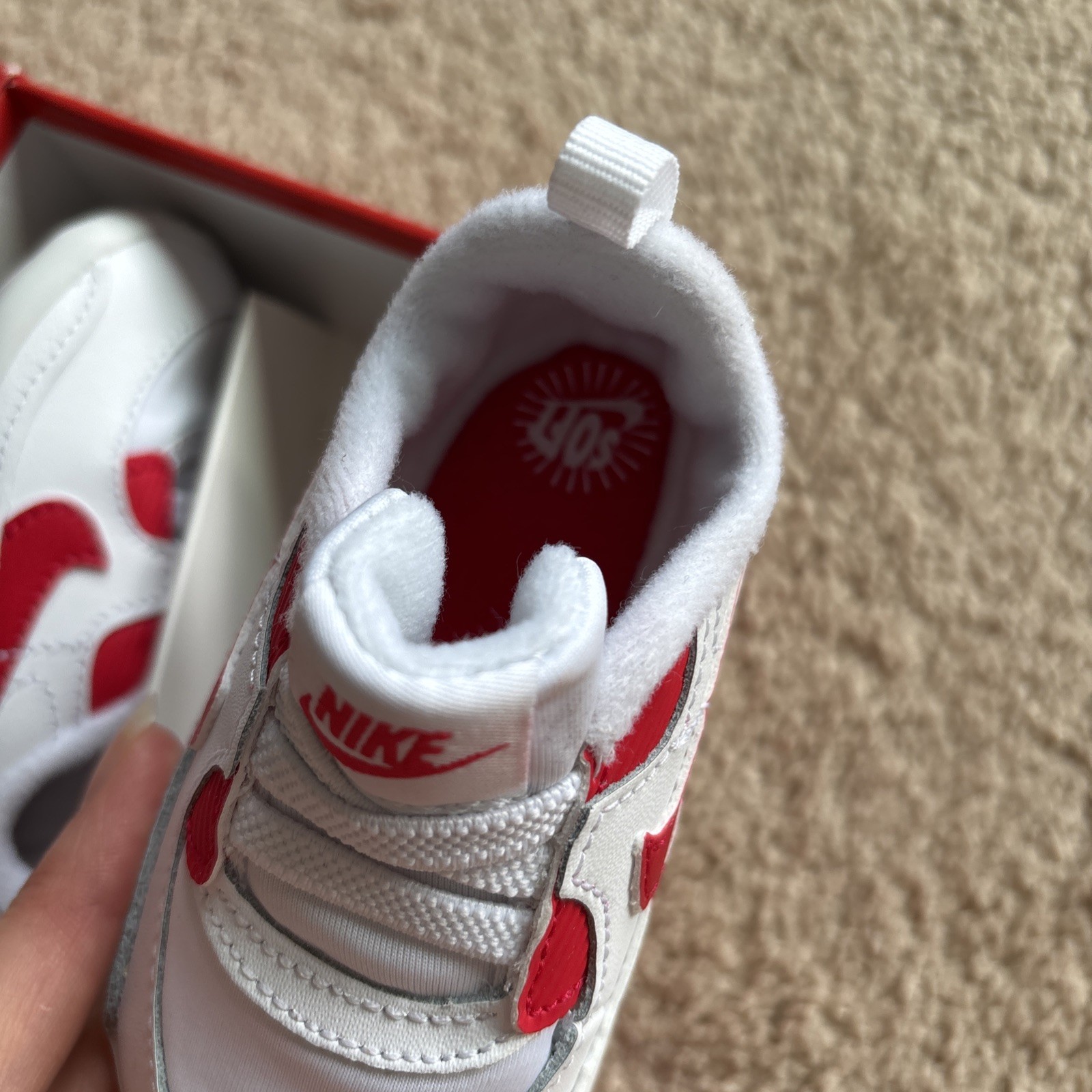 PONY NUOVE CON SCATOLA Nike Air Max 90 Culla Bambino Scarpa Sneakers CI0424 105 Taglia 4C 9 12M