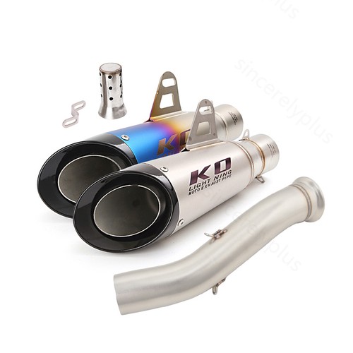For CF-Moto NK800 800NK 2023-2025 Exhaust Middle Link Pipe Black Mufflers System - Picture 1 of 12