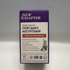 New Chapter Men's Multivitamin for Immune, Stress, Heart 48 Tabs Exp 10/26