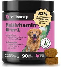 10-In-1 Dog Multivitamin Supplement with Glucosamine  Probiotics - Hip  Joint