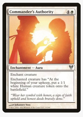 Commander's Authority | Avacyn Restored (AVR) | MTG | Enchant | Human Token | LP
