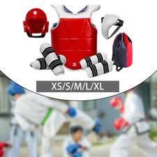 Rotes Taekwondo-Schutzausr&uuml;stungsset f&uuml;r Training und Kampf mit Tragetasche