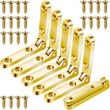 6 Pcs Small Hinges for Wooden Box 90 Degree Gold Wine Jewelry Box Hinge Chest Ca