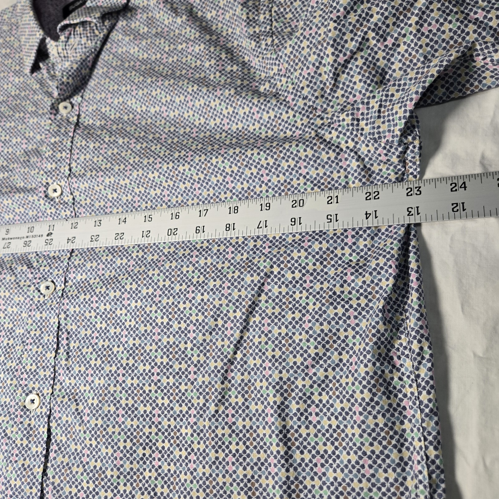 Bugatchi Shirt Button Down Medium Classic Fit Fli… - image 8