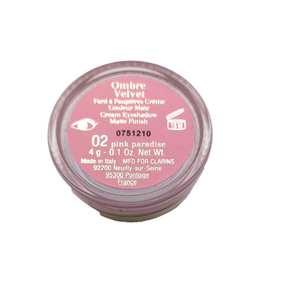 Clarins Ombre Velvet Eyeshadow 02 PINK PARADISE .1oz DAMAGED READ PLEASE