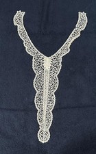 Antique Victorian Edwardian Lace Collar Plastron Crochet 3D SC Estate A