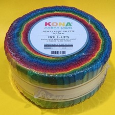 Kona Cotton Solids New Classic Palette Jelly Roll Ups RU-228-41 Robert Kaufman