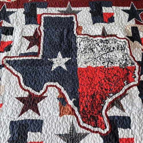 Texas State Flag Throw Blanket Quilt 60 x 50" Lone Star State Pride Patriotic - Picture 2 of 5