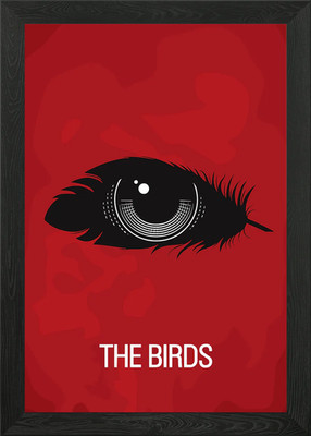 The Birds movie poster Framed Wall Art Poster Canvas Print Picture