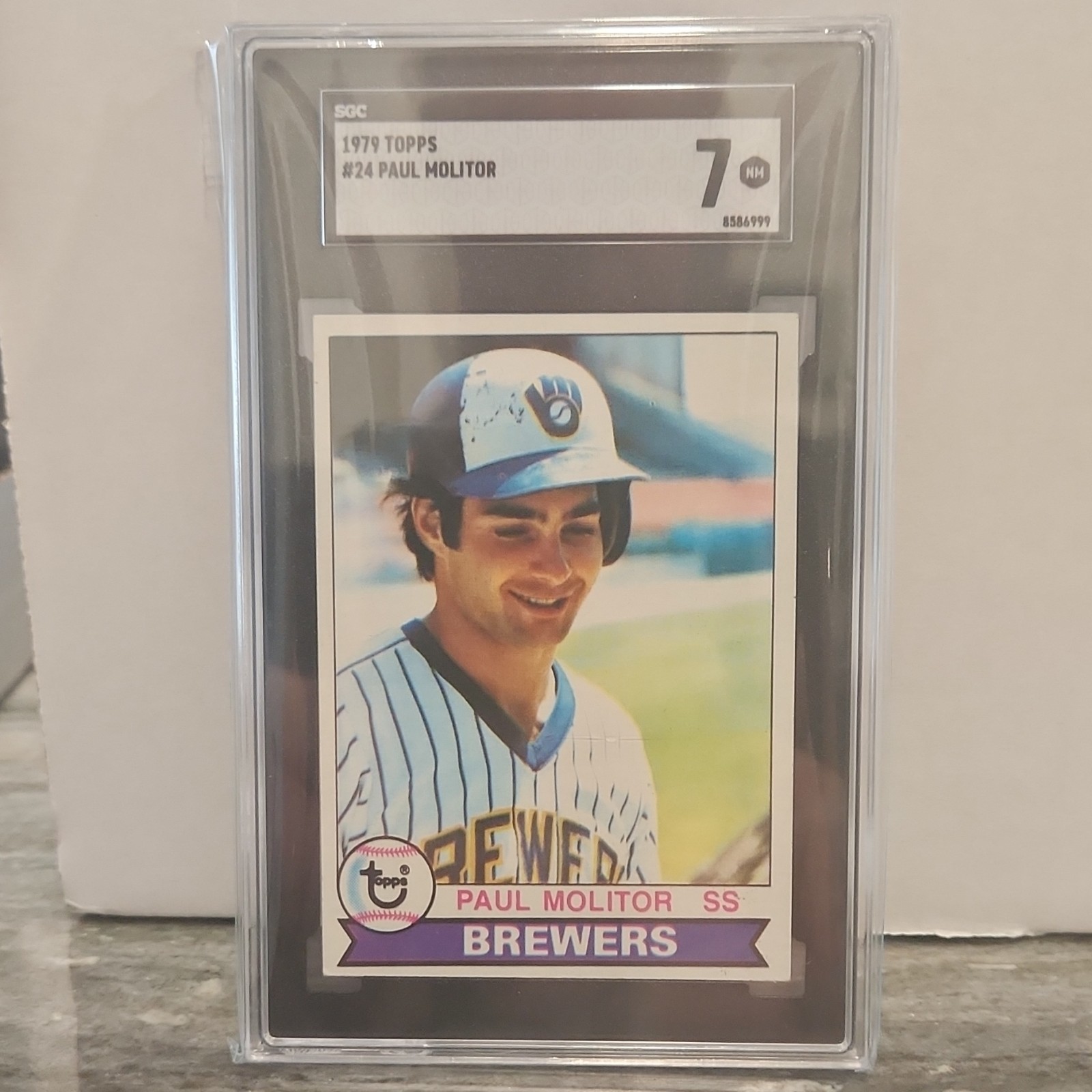 Topps 1979 Paul Molitor #24 Milwaukee Brewers SGC 7 Baseball Card Vintage