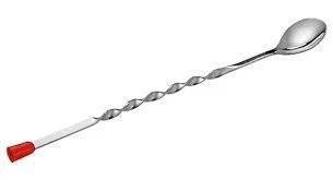 Cucharas de barra de acero inoxidable de 11 pulgadas cuchara mezcladora de vajilla con cuello giratorio - Juego de 12 Foto 2 de 4