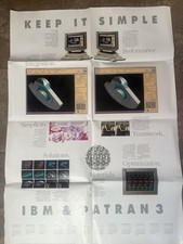 Vintage 1993 Advertising Poster IBM Computer Patran 3 Stereoptic 3D Calendar 90s