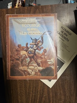 A1-4 SCOURGE OF THE SLAVELORDS W/MAP 1986 Dungeons & Dragons 1st Ed SuperModule