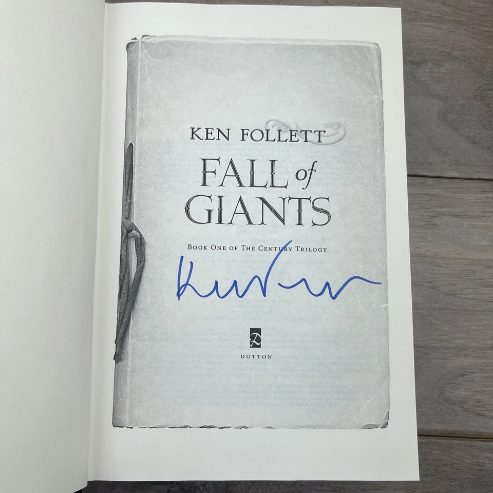 Fall of Giants KEN FOLLETT SIGNED Hardback True 1st Edition First Printing Foto 2 de 4