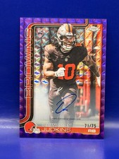 2025 Topps Chrome Quinshon Judkins Rookie On Card Auto #'/75 Geometric Purple
