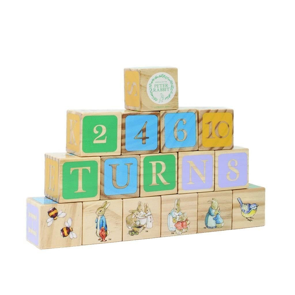 Official Peter Rabbit Wooden Building Blocks - Early Development Activity Toys f