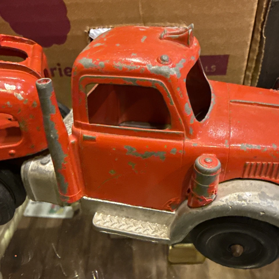 * JUGUETE HUBLEY KIDDIE AÑOS 50 14" LARGO FUNDIDO A PRESIÓN TRANSPORTADOR AUTOMÁTICO No. 492 Foto 4 de 4