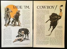 1930 Cheyenne Frontier Days Rodeo pictorial Mabel Strickland - Paddy Ryan +more